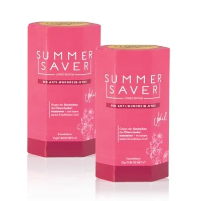 Abbildung von SUMMERSAVER KIRSCH 2er Set der Anti Wundreib Stick Deine Haut schützt Langanhaltender und effektiver Schutz, dermatologisch getestet Limited Edition Angelina Kirsch, zarter Kirschblüten Duft