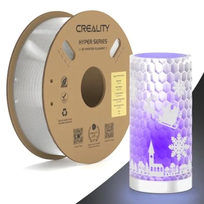 Abbildung von Creality Hyper PETG Filament, Durchsichtig Filament 1.75mm 1KG, 3D Drucker Maßgenauigkeit +/ 0.03mm, Druck Materialien für die Meisten Drucker, 2.2lbs/Spool