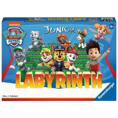 Abbildung von Paw Patrol Junior Labyrinth 20799 das bekannte Brettspiel von Ravensburger als Version, Kinderspiel für Kinder ab 4 Jahren