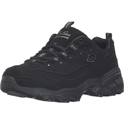 Abbildung von Skechers Damen Sneaker D&#039;Lites BIGGEST FAN, Schwarz (schwarz / schwarz), 38.5 EU W
