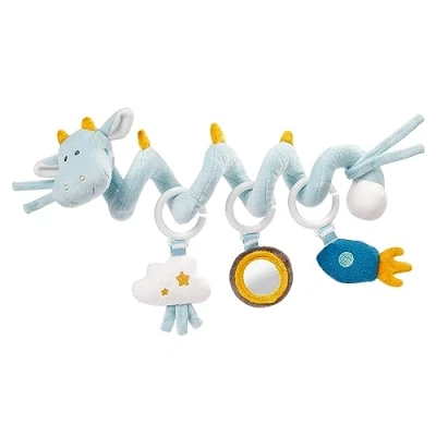 Abbildung von Fehn Activity Spirale Drache Kinderwagen Spielzeug zum Fühlen und Greifen Babyspielzeug für Bett, Laufstall, Babyschale &amp; Autositz Motorikspielzeug Babys Kleinkinder ab 0+ Monaten