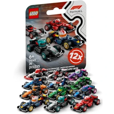 Abbildung von Lego F1 Rennwagen Serie mit 12 Formel 1 Autos: Komplett Set der Minifiguren 71049