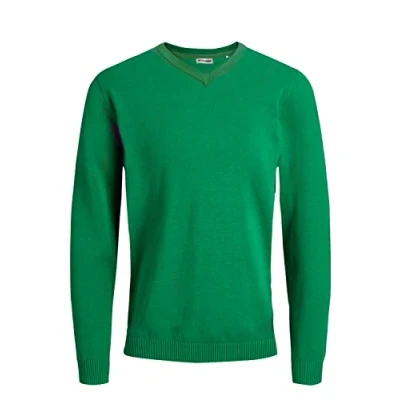 Abbildung von JACK &amp; JONES Herren JJEBASIC Knit V Neck 12137194, Verdant Green, XL