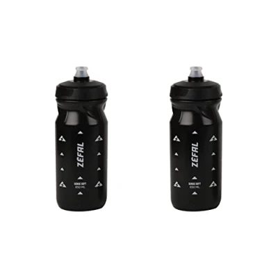 Abbildung von ZEFAL Pack Sense Soft 65 2 Flaschen Fahrrad und Mountainbike Sportflasche weich geruchlos BPA frei Silikon Schwarz, 650 ml