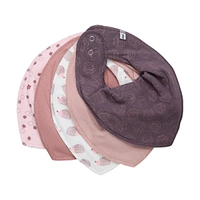 Abbildung von PIPPI Unisex Baby Bandana Bib (5 Pack) dreieck Lätzchen, Old Rose, One Size