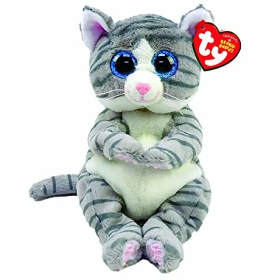 Abbildung von TY Mitzi Tabby Cat 17cm,Material: 100% Polyester geprüft nach EN 71. Farbe: Mehrfarbig