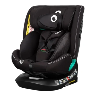 Abbildung von LIONELO Bastiaan i Size One 360o drehbarer Autositz für Kinder von 40 150 cm, Montage in Fahrtrichtung und entgegen der möglich, ISOFIX Pas TopTether Einstellbare Rückenlehne