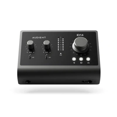 Abbildung von Audient Audiointerface iD14 MKII, 2 Class A Mikrofonvorverstärkern (High Performance USB Audiointerface, C Anschluss, Monitor Mix und Panning Funktion, Kopfhörerausgänge), iD MKII