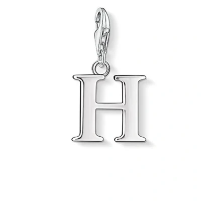 Abbildung von Thomas Sabo Damen Charm Anhänger H Buchstabe Club 925 Sterling Silber 0182 001 12