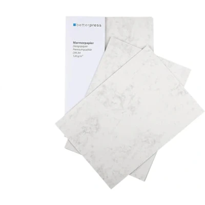 Abbildung von Betterpress® 50 Blatt Briefpapier Marmorpapier chamois 120g, A4 Beidseitig Marmoriertes Papier in hochwertiger Qualität Premium ideal als Speisekarte, Zertifikat und Urkunde