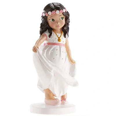 Abbildung von dekora Torten Figur Kommunion Mädchen für die Erstkommunion Kuchen Berta 16 cm