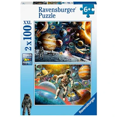 Abbildung von Ravensburger Puzzle 80562 Weltraum 2x 100 Teile für Kinder ab 6 Jahren [Exklusiv bei Amazon]