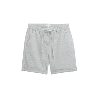 Abbildung von TOM Tailor Bermuda MIT Kordelzug Shorts, Damen, Größe: 34, Delicate navy white stripe