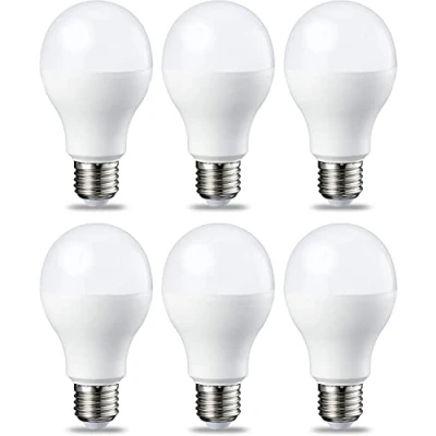 Abbildung von Amazon Basics LED Leuchtmittel, Edison Schraubgewinde E27, 14 W (entspricht 100 Glühbirne), Kaltweiß, nicht dimmbar, 6 Stück (1er Pack)