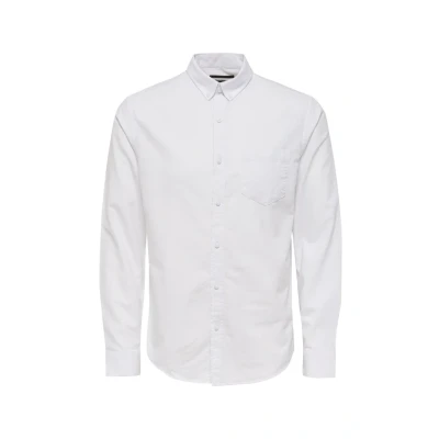 Abbildung von Only &amp; Sons Onsalvaro Oxford Shirt Hemd, Herren, Größe: Medium, White