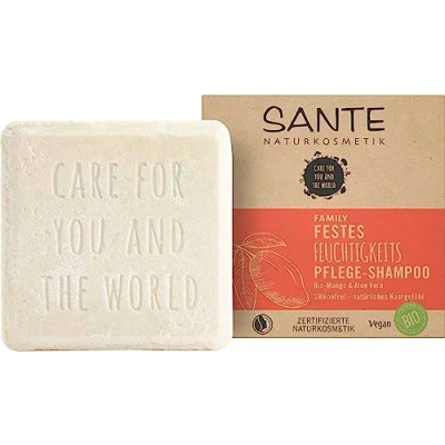 Abbildung von SANTE Naturkosmetik Festes Shampoo für trockenes Haar, Vegane Formel mit Bio Aloe Vera und Mango, Feuchtigkeits Shampoo, 1 x 60 g