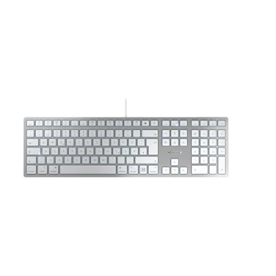 Abbildung von CHERRY KC 6000C FOR MAC, Kabelgebundene Mac Tastatur (USB C Anschluss), Deutsches Layout (QWERTZ), Flüsterleise Tasten, Flaches Design, Weiß Silber