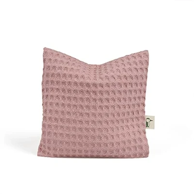 Abbildung von GRÜNSPECHT Rapssamen Kissen mit waschbarem Bezug, Wärmekissen für Babys &amp; Kleinkinder, bei Blähungen Bauchschmerzen, Waffelpiqué, rosa (376 V2)