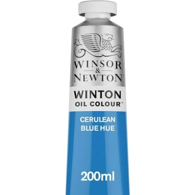 Abbildung von Winsor &amp; Newton 1437138 Winton, feine hochwertige Ölfarbe 200ml Tube mit gleichmäßiger Konsistenz, Lichtbeständig, hohe Deckkraft, Reich an Farbpigmenten Cölinblau Farbton