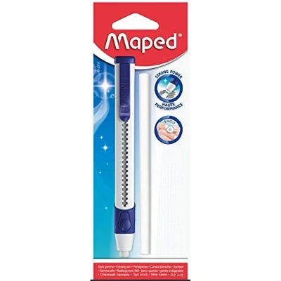 Abbildung von Maped effizienter, ergonomischer Drei Kant Radier Stift TECHNIC ULTRA GOM PEN x1 + zusätzlicher Ersatzradierer