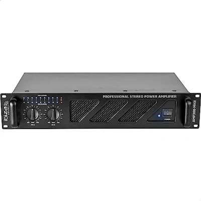 Abbildung von Ibiza AMP300 MKII Professioneller PA Verstärker 2x240W mit RCA/Klinken Eingängen und Speakon/Borne Ausgängen 19&quot; Rackfähig Schwarz