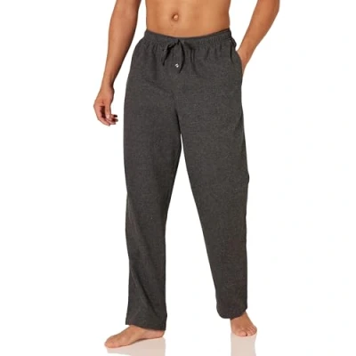 Abbildung von Amazon Essentials Herren Pyjamahose aus Flanell (erhältlich in Big &amp; Tall), Dunkelgrau Meliert, XL