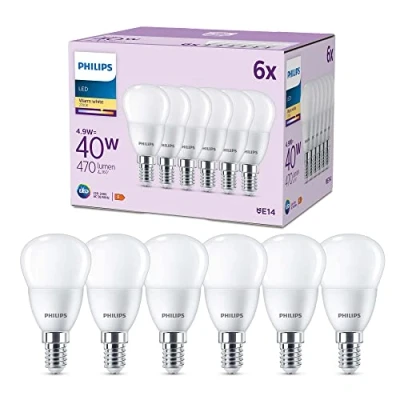 Abbildung von Philips Classic LED E14 Lampe, 40W, matt, warmweiß, nicht dimmbar, 6er Pack