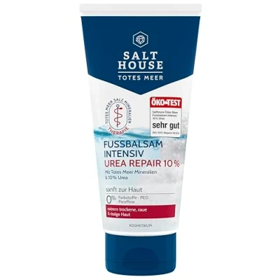 Abbildung von Salthouse Totes Meer Therapie Fussbalsam Intensiv, 10% Urea und reichhaltige Öle, für sehr trockene Haut, 100ml