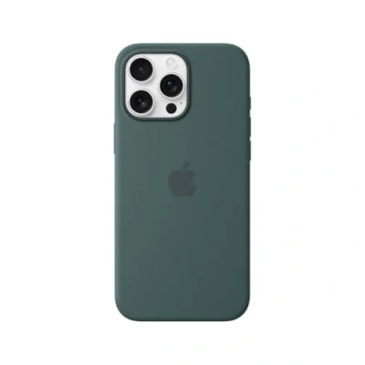 Abbildung von Apple Silikon Back Cover Grün MagSafe iPhone 16 Pro Max