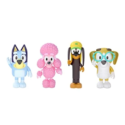 Abbildung von BlueY 4er Figuren Set Freunde, Coco, Snickers und Honey; 6,3 7,6 cm große mit beweglichen Gelenken offizieller Sammelartikel