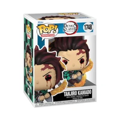 Abbildung von Funko Pop! Animation: DS Tanjiro Kamado (Sun Breathing) Demon Slayer Vinyl Sammelfigur Geschenkidee Offizielle Handelswaren Spielzeug Für Kinder und Erwachsene Anime Fans