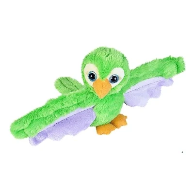 Abbildung von Wild Republic Huggers Schnapparmband Kuscheltier, Plüschtier, Grüner Papagei 20 cm