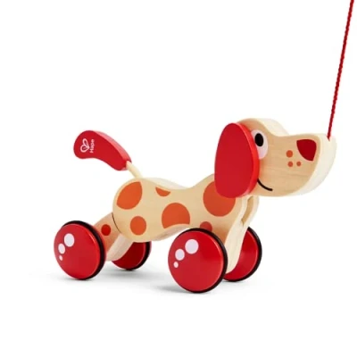 Abbildung von Hape E0347 Nachziehhund Pepe, 22 x 9,2 16,2 cm