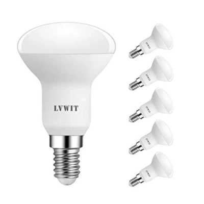 Abbildung von LVWIT LED Reflektorlampe E14 R50,470 lm, Kaltweiß 6500K, 4.9W ersetzt 40W Glühbirne, matt (6er Pack)