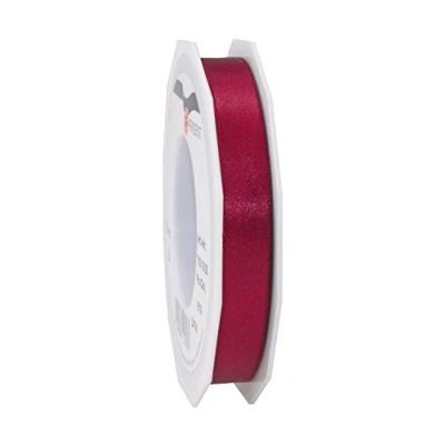 Abbildung von PRÄSENT C.E. Pattberg Satin Bordeaux, 25 m Satinband zum Einpacken von Geschenken, 15 mm Breite, Geschenkband Dekorieren &amp; Basteln, Dekoband, Anlass