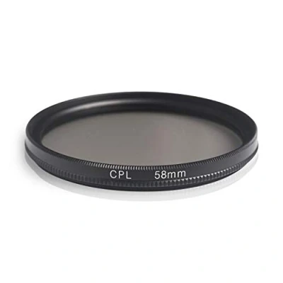 Abbildung von Ares Foto® CPL Zirkular Polfilter Polarisationsfilter, optisches Glas &amp; Aluminium. Für Canon Sony Nikon Fujifilm Pentax Tamron Sigma Leica Olympus Panasonic (58mm)