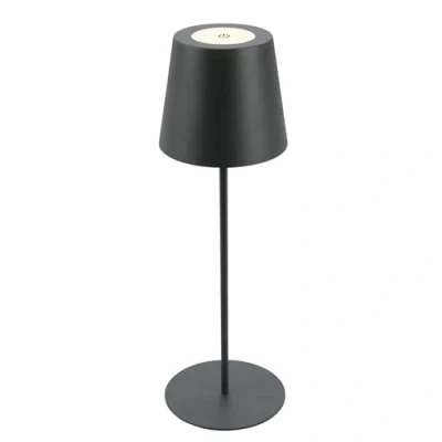 Abbildung von BRILONER LED Tischlampe kabellos mit Touch, dimmbar in Stufen, höhenverstellbar, Nachttischlampe, Leselampe, Lampe, Campinglampe, Tischleuchte, Akku Outdoor 36x10,5 cm, Anthrazit