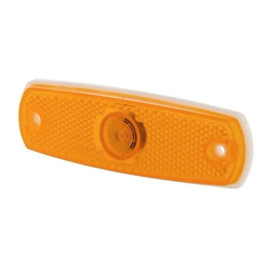 Abbildung von HELLA 2PS 962 964 031 Seitenmarkierungsleuchte Begrenzungsleuchte Anhänger Wohnwagen Halogen 12V Schraubanschluss/Einbau CCC/SAE/ADR/GGVS rechts/links, Weiß / Gelb