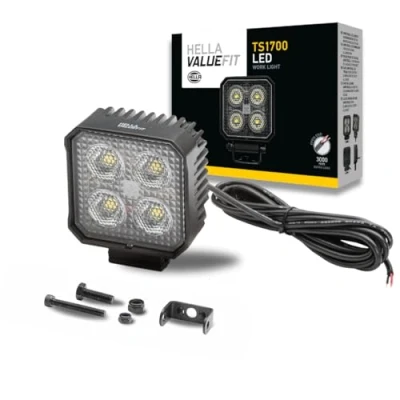 Abbildung von HELLA Valuefit TS1700 LED Arbeitsscheinwerfer 12V 24V 1700 Lumen 24W Nahfeldausleuchtung starke Lichtleistung in kompaktem Design Offroad Scheinwerfer für Traktor Auto LKW SUV UTV ATV 1GA 357 110 012