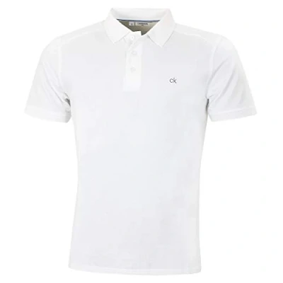 Abbildung von Calvin Klein Herren Campus 3 Knopf Kragen Polo Hemd Weiß M