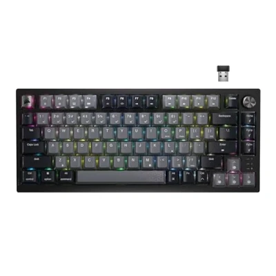 Abbildung von Corsair K65 Plus Wireless 75% RGB Hot Swappable Mechanische Gaming Tastatur Vorgeschmierte MLX Red Linear Switches Doppelschicht Geräuschdämpfung PBT Tastenkappen QWERTY NA Schwarz