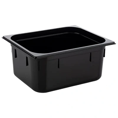 Abbildung von APS 82066 GN 1/2 Behälter, Gastronormbehälter aus Polycarbonat, Abmessungen 325 x 265 mm/Höhe 150 mm/Volumen 8,9 Liter, schwarz