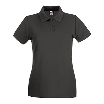 Abbildung von Fruit of the Loom Premium Polo Lady Fit Farbe: Light Graphite Größe: L