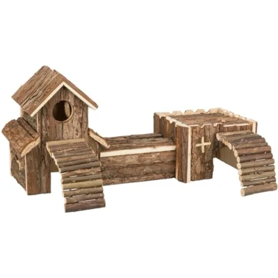 Abbildung von Trixie 6163 Natural Living Tunnelsystem Frida, für Hamster und Mäuse, 47 x 22 15 cm, ohne Harzkanäle
