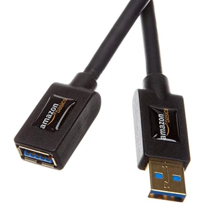 Abbildung von Amazon Basics USB A auf 3.0 Verlängerungskabel (A Stecker Buchse) 1 m, Schwarz