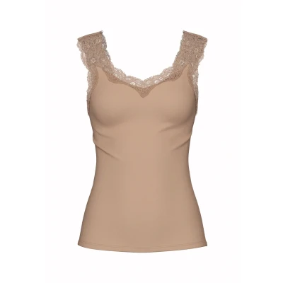 Abbildung von Pieces Top, Damen, Größe: Large, Warm taupe