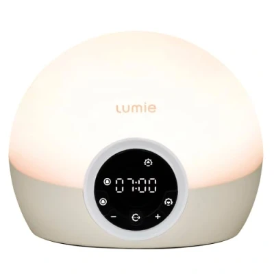 Abbildung von Lumie Bodyclock Spark 100 Lichtwecker mit Einschlafsonnenuntergang Weiß