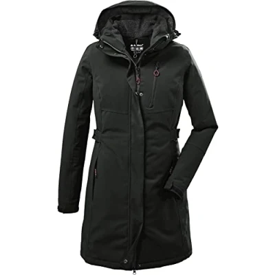 Abbildung von killtec Damen Funktionsparka/Parka mit abzippbarer Kapuze KOW 165 WMN PRK, dunkeloliv, 40, 37726 000