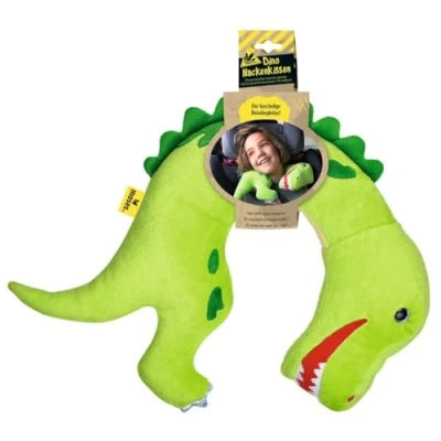 Abbildung von moses. Dino Nackenkissen Tyrannosaurus Rex │Kuscheltier Nackenhörnchen für Kinder Ideal lange Reisen, 1 Stück (1er Pack), Grün
