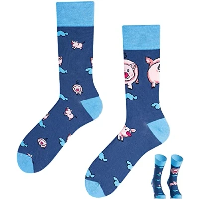 Abbildung von TODO Colours Lustige Socken mit Motiv Mehrfarbige, Bunte, Verrückte für die Lebensfreude (Rollercoaster, numeric_35)
